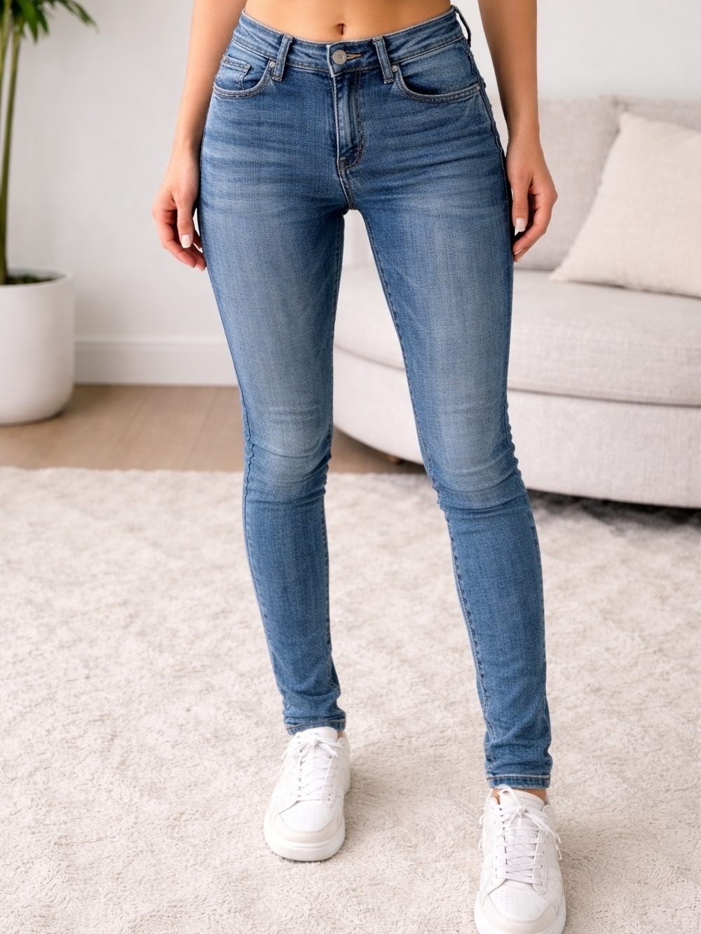 Rag & Bone Medium Wash Skinny Jeans High Rise Premium Denim